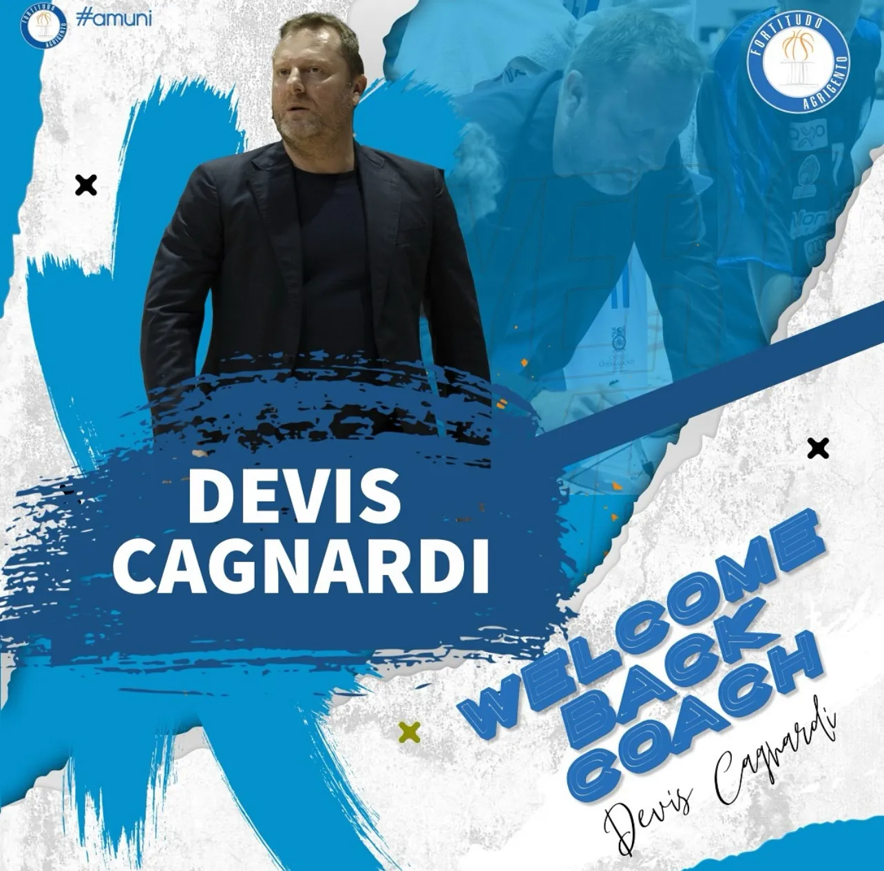 DEVIS CAGNARDI TORNA COACH DELLA FORTITUDO AGRIGENTO: UFFICIALE IL RITORNO