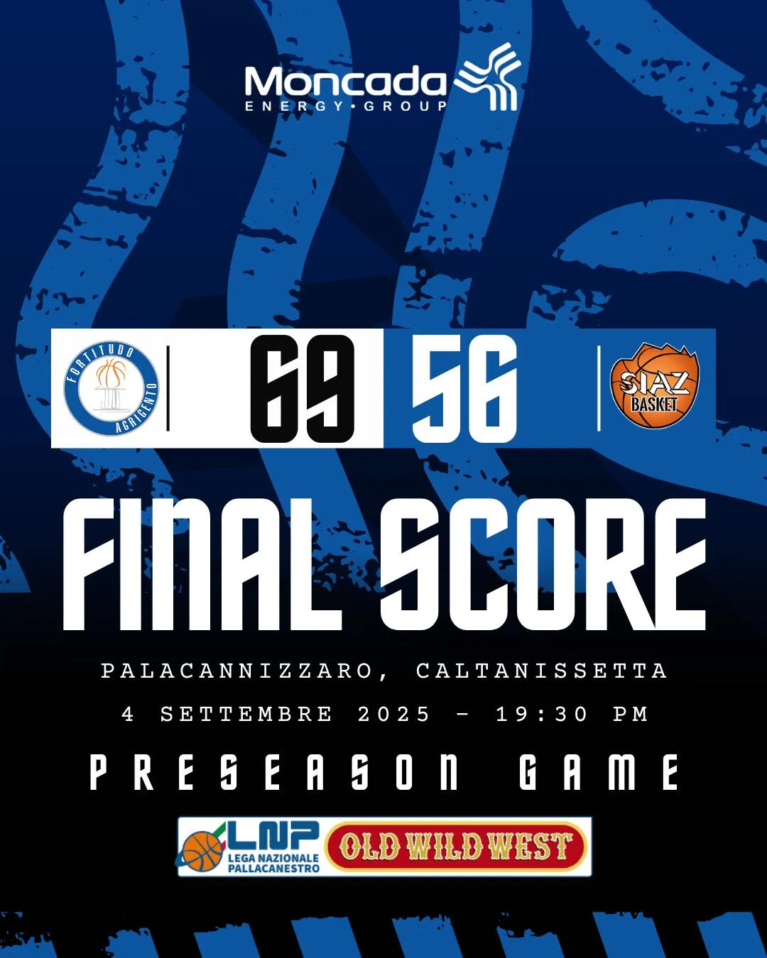 Fortitudo Moncada Agrigento vince il Trofeo delle Miniere a Caltanissetta